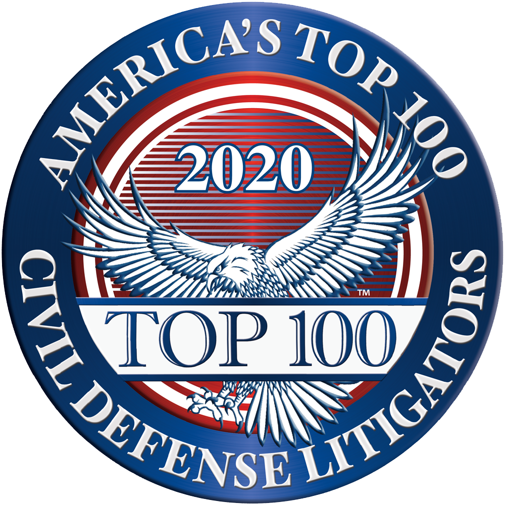 America's Top 100
Civil Defense Litigators 2020® Recipient Award